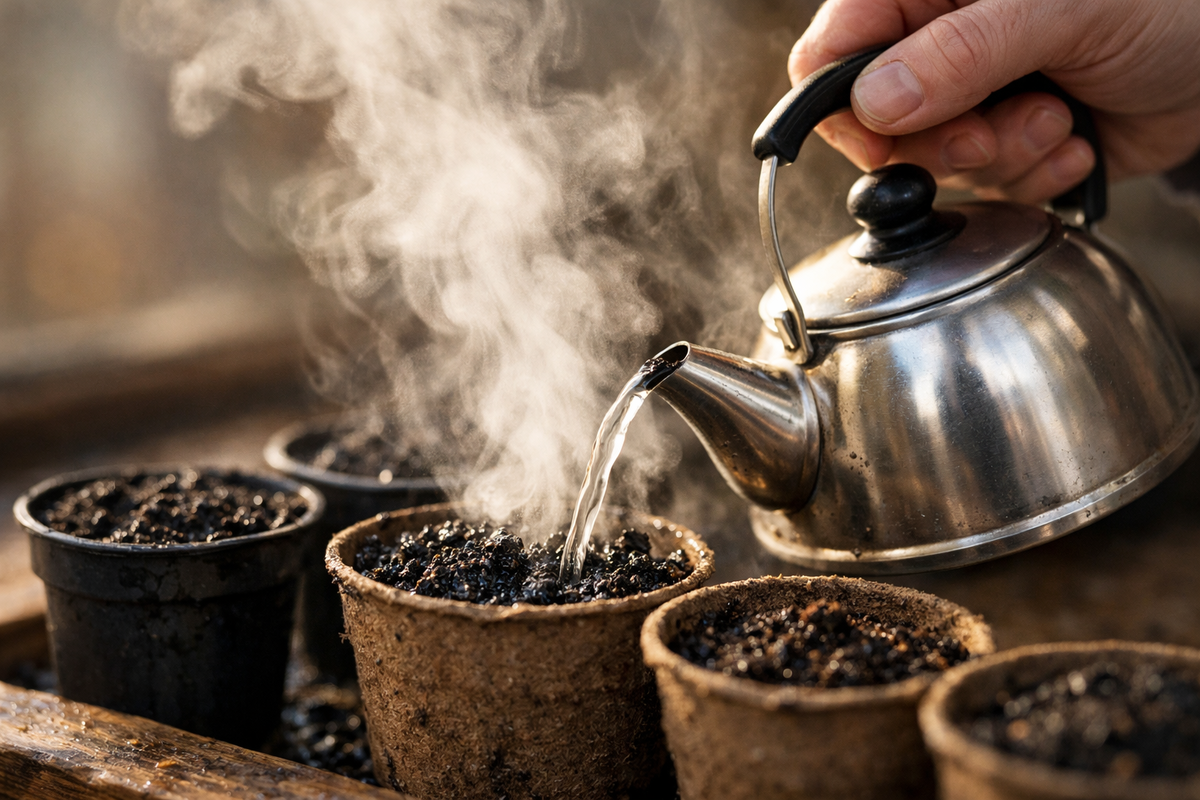 Поливаем из чайника