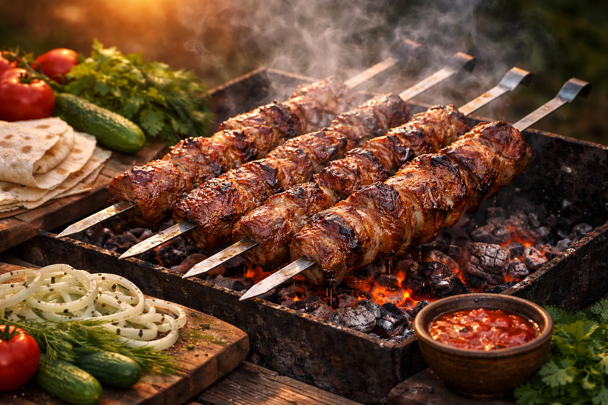 Шашлык из свиной шеи