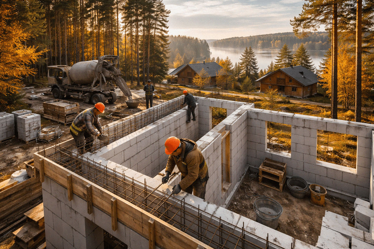     Армопояс в доме из газобетона: зачем он нужен?