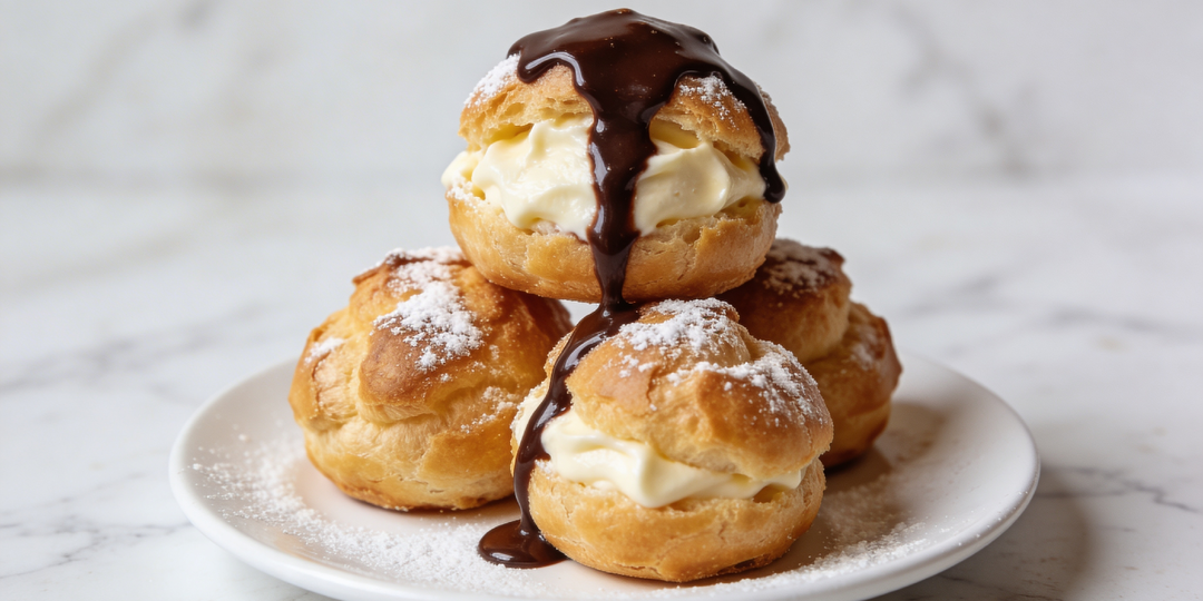 Профитроли Франции — воздушный десерт с нежным кремом и шоколадом