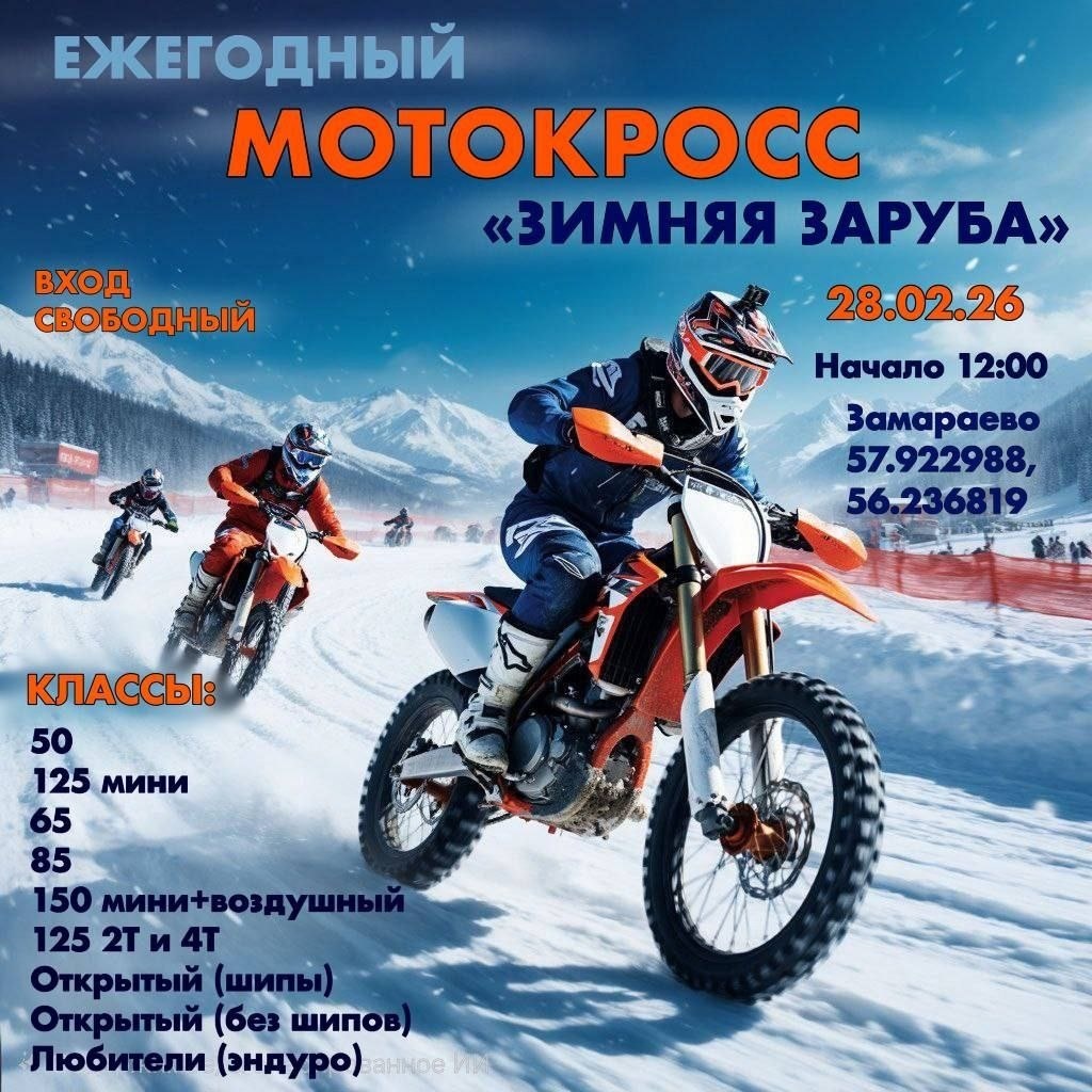 Ежегодный мотокросс Зимняя заруба 2026 (Пермь)