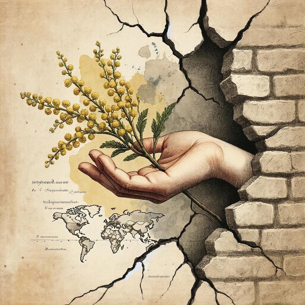 Воздух пахнет порохом и мукой, но мимоза пробивает камень