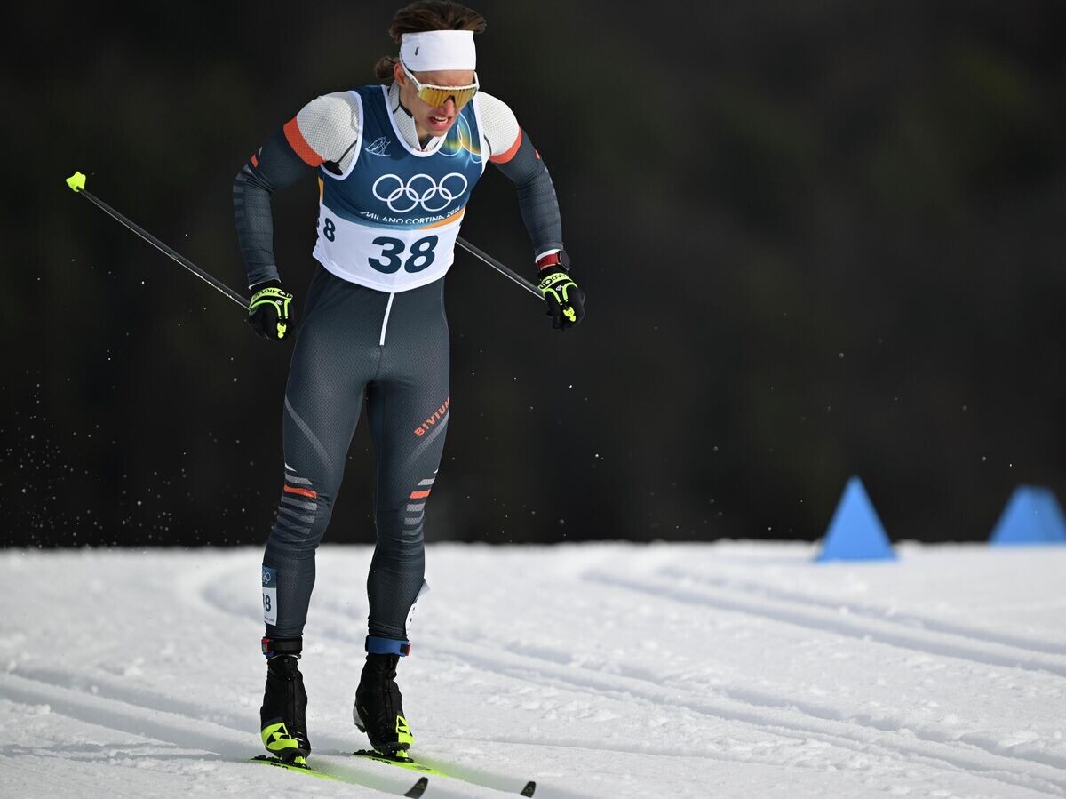    Российский спортсмен Савелий Коростелев, выступающий в нейтральном статусе, на дистанции квалификации спринта классическим стилем в лыжных гонках среди мужчин на XXV зимних Олимпийских играх в Валь-ди-Фьемме | © РИА Новости /