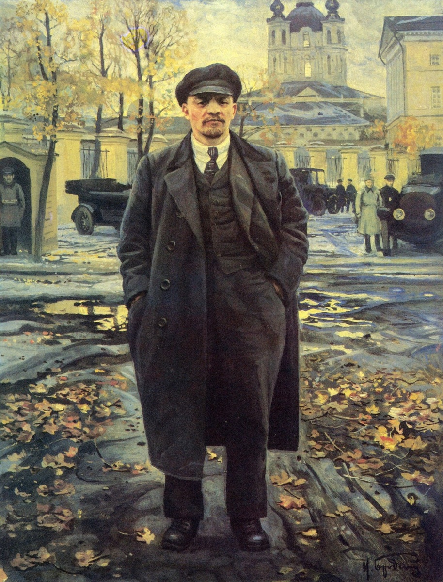 "В.И.Ленин на фоне Смольного", 1924 г. Бродский Исаак Израилевич