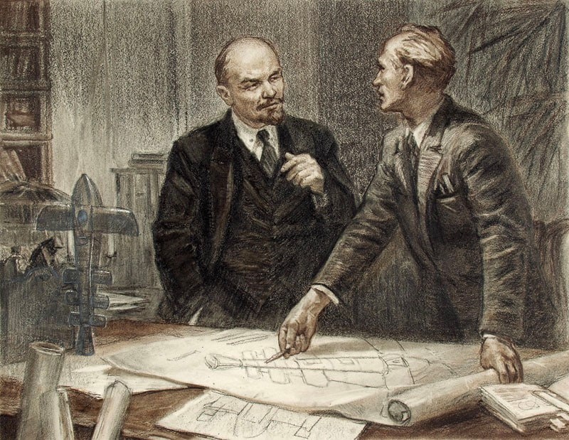 "Встреча с В.И. Лениным" Комаров Евгений Иванович