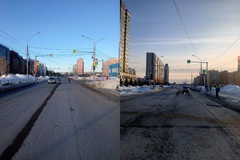    Авария произошла днем 21 февраля на Красном проспекте. Фото: пресс-служба ГАИ Новосибирска.