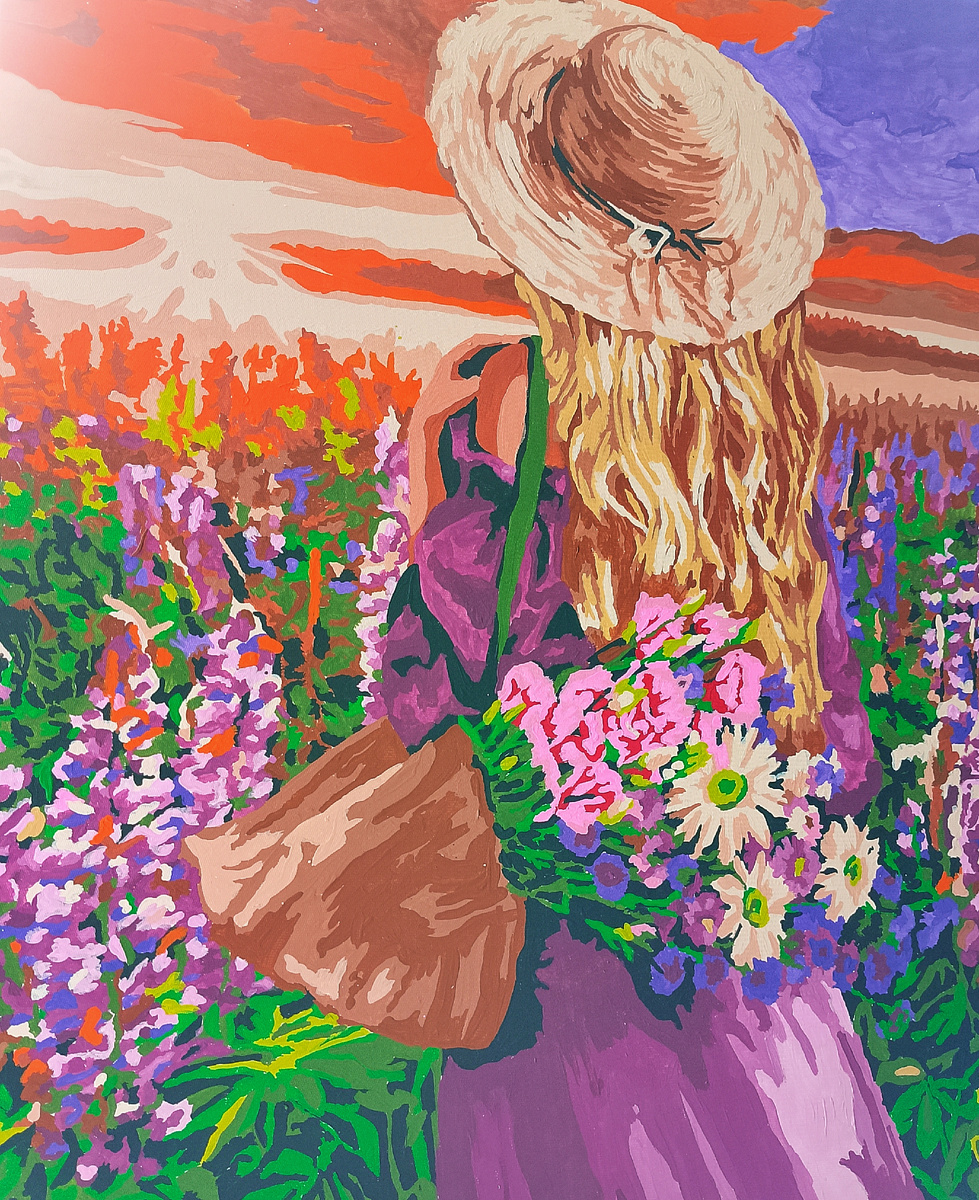 "Закатные дали " Первая моя картина по номерам.