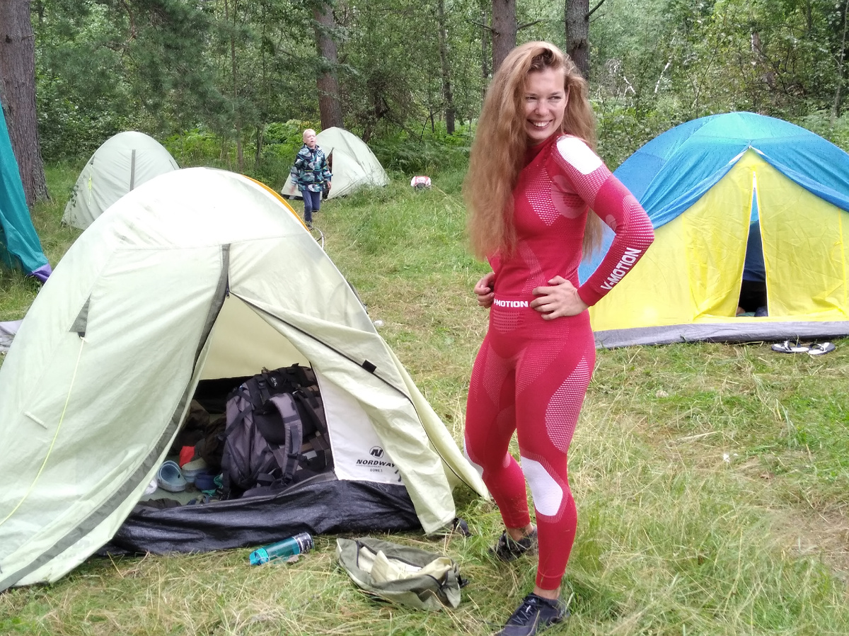 Поход на байдарках по реке Дубна на выходные- наши девчонки