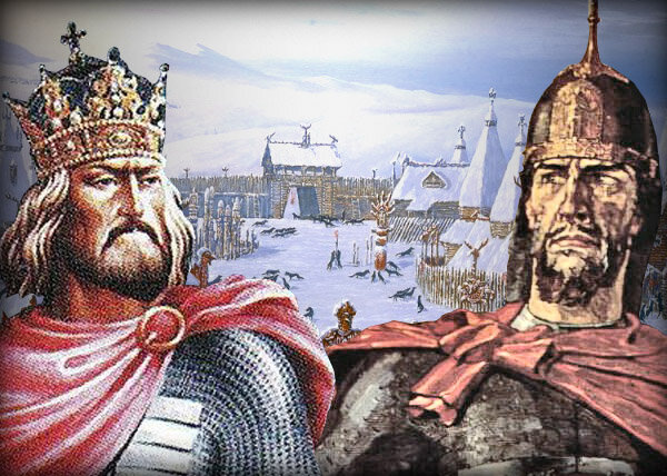 Князья Даниил Галицкий и Александр Невский