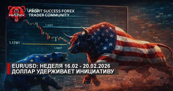 EUR/USD: неделя 16.02 - 20.02.2026 - доллар удерживает инициативу