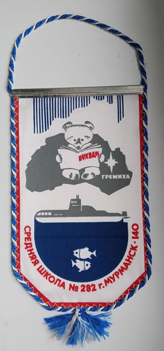 Школьный памятный вымпел. Фото автора.