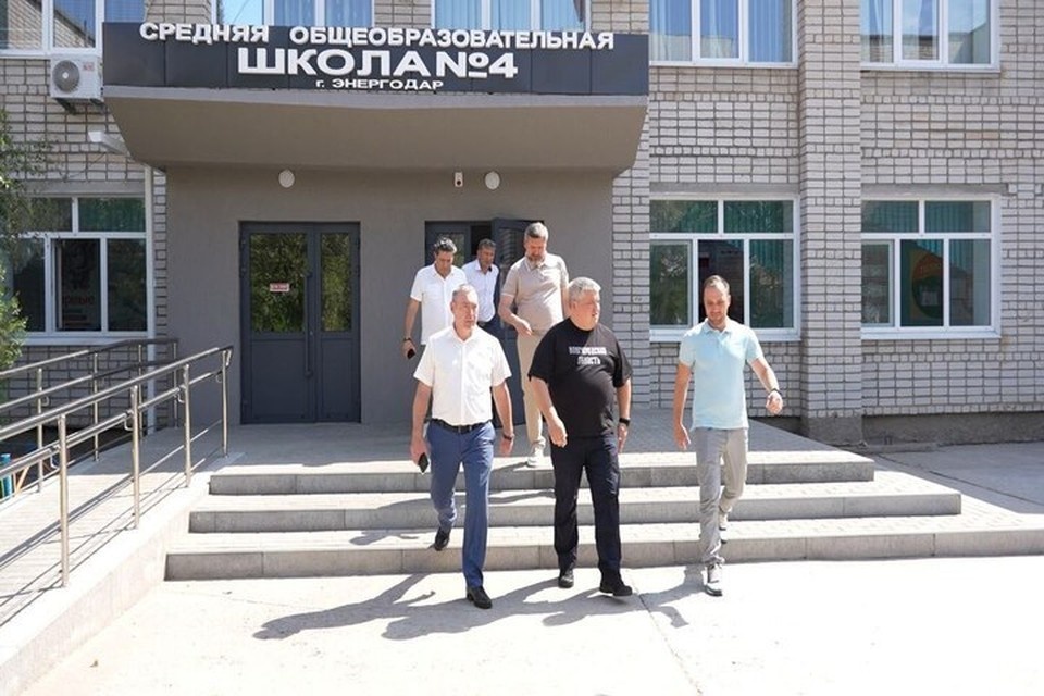    Школа №4 в Энергодаре восстанавливалась силами Росатома и шефской Новгородской области. Фото: тг-канал Максима Пухова