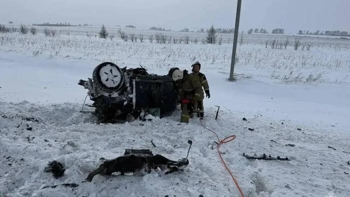 В Оренбургской области в ДТП погибли четыре человека. Фото © МАХ/ МЧС Оренбургской области
