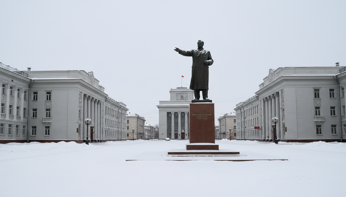 Советский Эдем под охраной. Город, где шторы на окнах у всех кажутся одинаковыми.