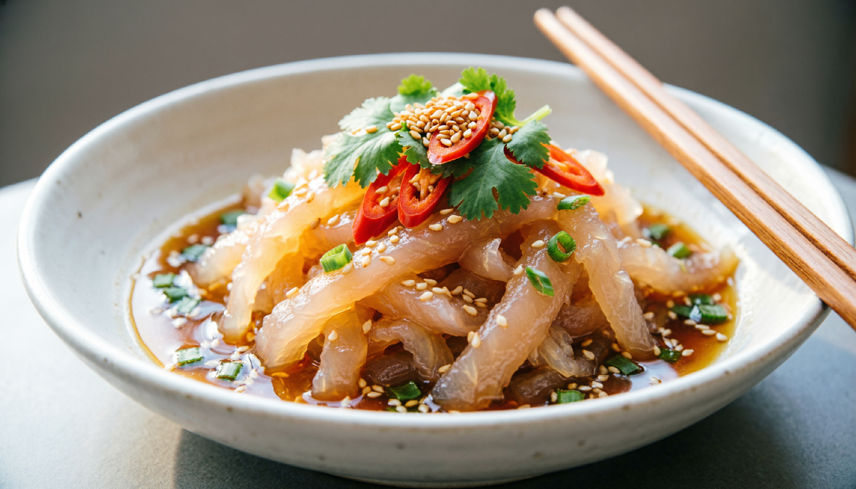 Салат из медузы в кисло-сладком соусе