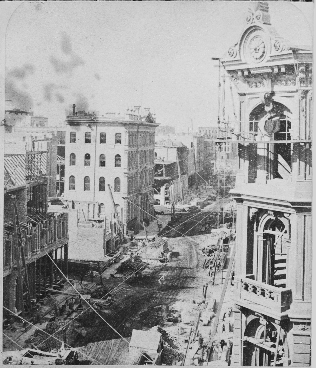 Разрушения после Великого чикагского пожара 1871 года