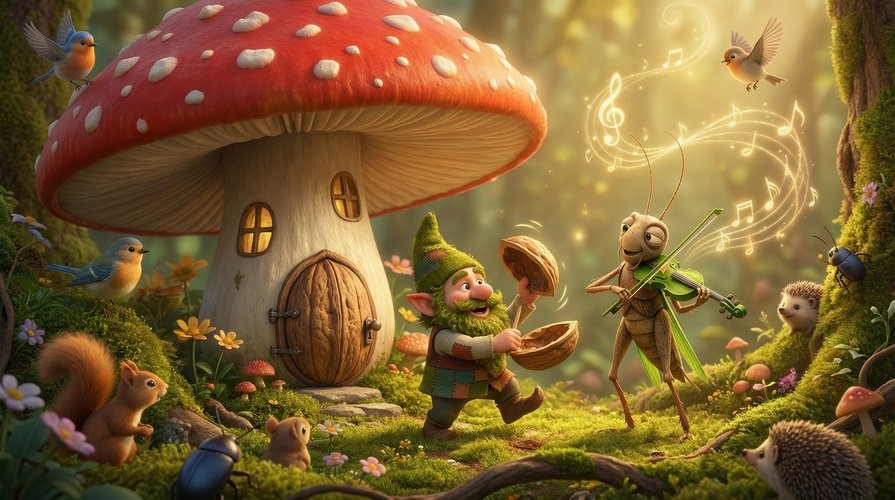 Не дожидаясь ответа, Клёпа достал из ящичка две пустые половинки ореха