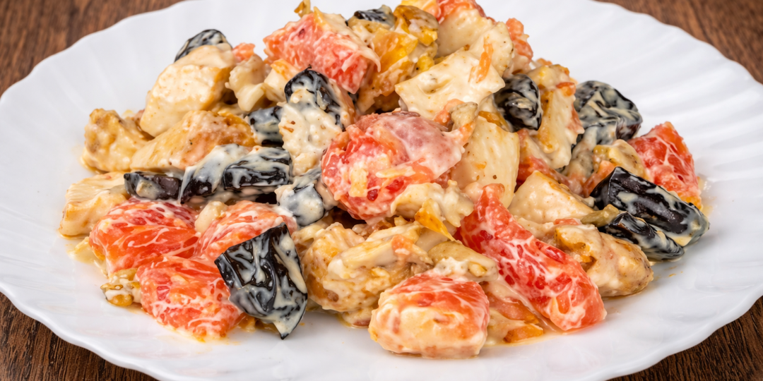 Рецепт салата "Принцесса": наверное, это самый вкусный салат, какой я пробовала. Обычно он на застольях сразу нарасхват