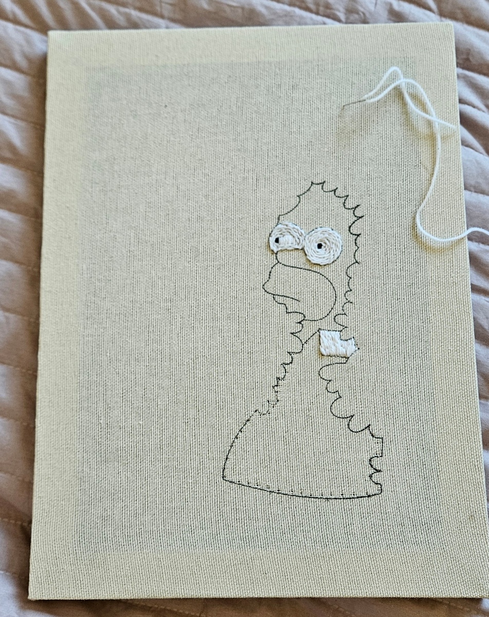 Хорошо видны дырки от ковровой иглы. Не подружилась я пока с этим видом техники.