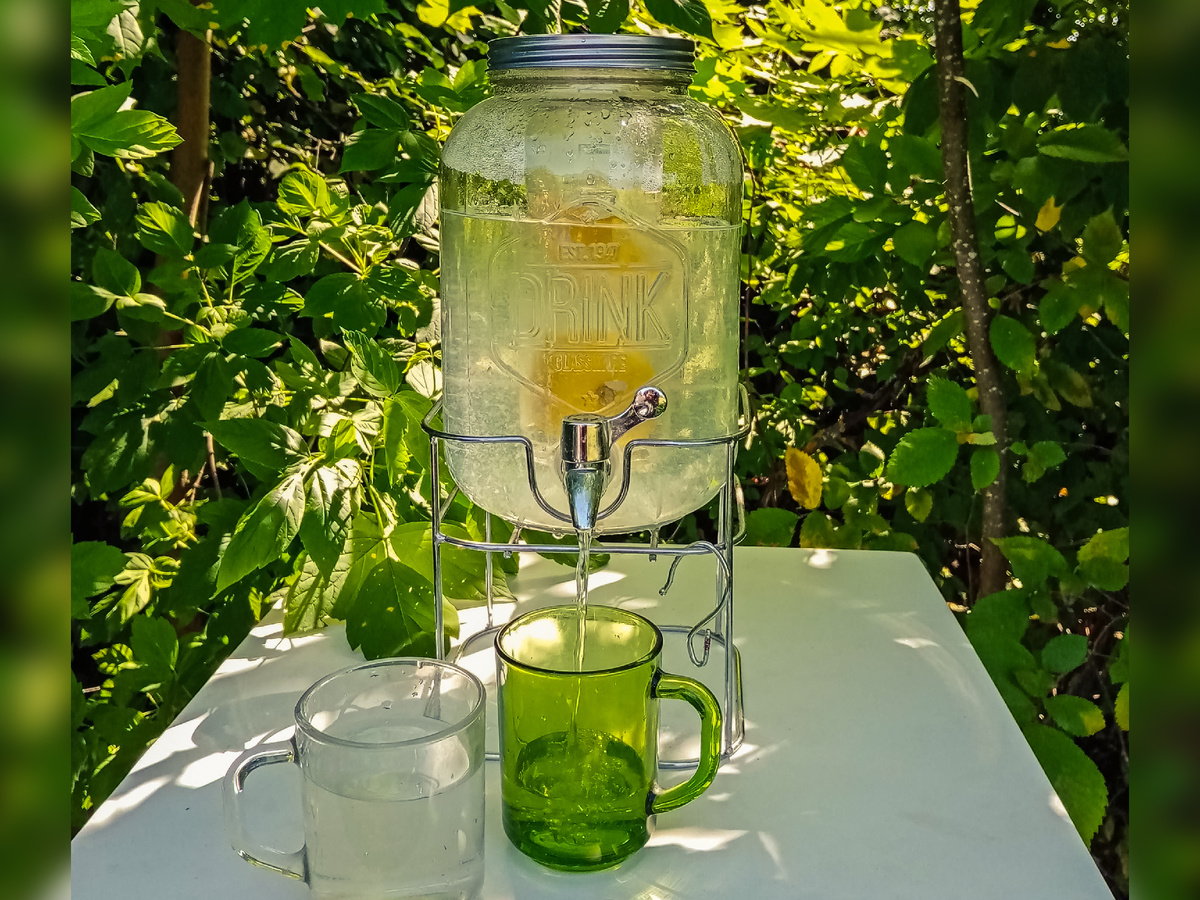 От летней жары мы спасались самодельным лимонадом. 2020 г.