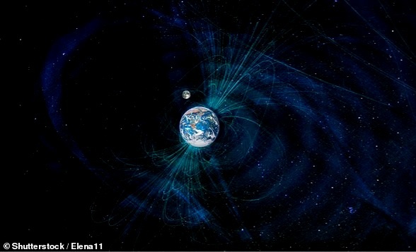 Резонанс Шумана — это таинственное планетарное «гудение», вызванное электромагнитными волнами Земли (стоковое изображение)