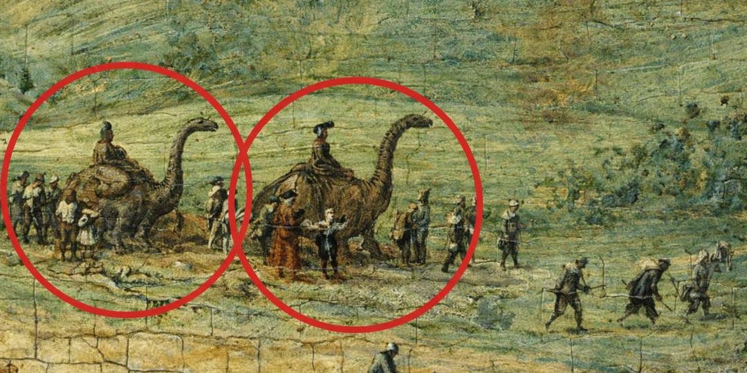Динозавры на картине XVI века: откуда художник знал, как они выглядят, если наука открыла их только в 1800-х
