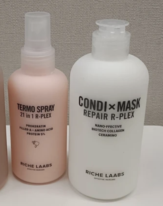 Речь в статье идёт про эти продукты от Riche: термозащитный спрей и восстанавливающая маска для волос