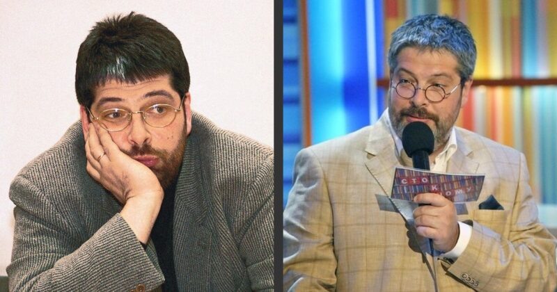    Ведущий Александр Гуревич во время эфира