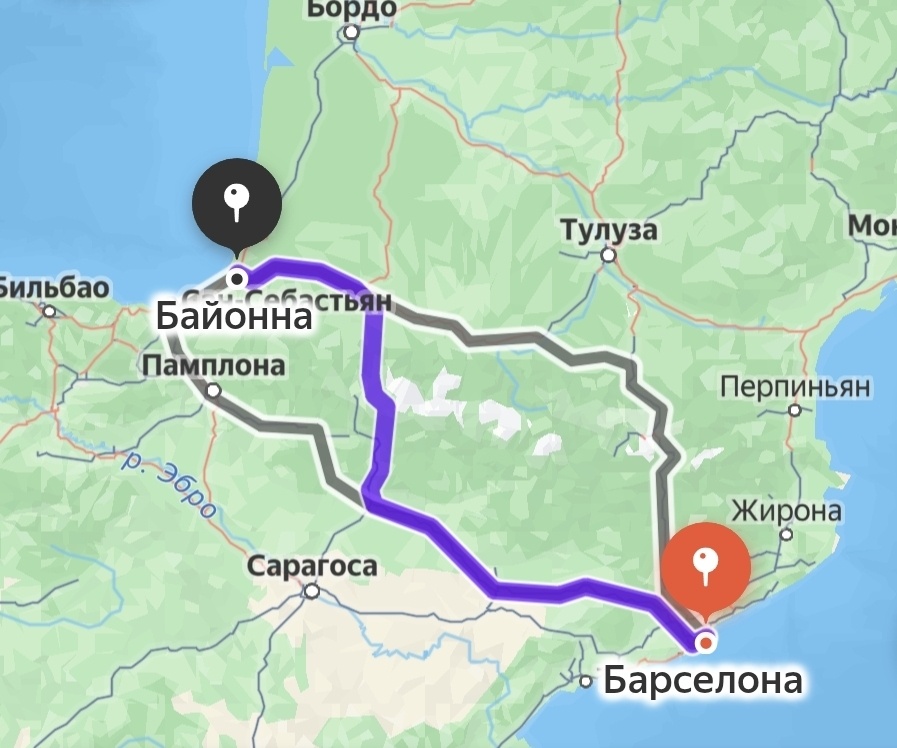 Вот так .Наш маршрут на Яндекс картах