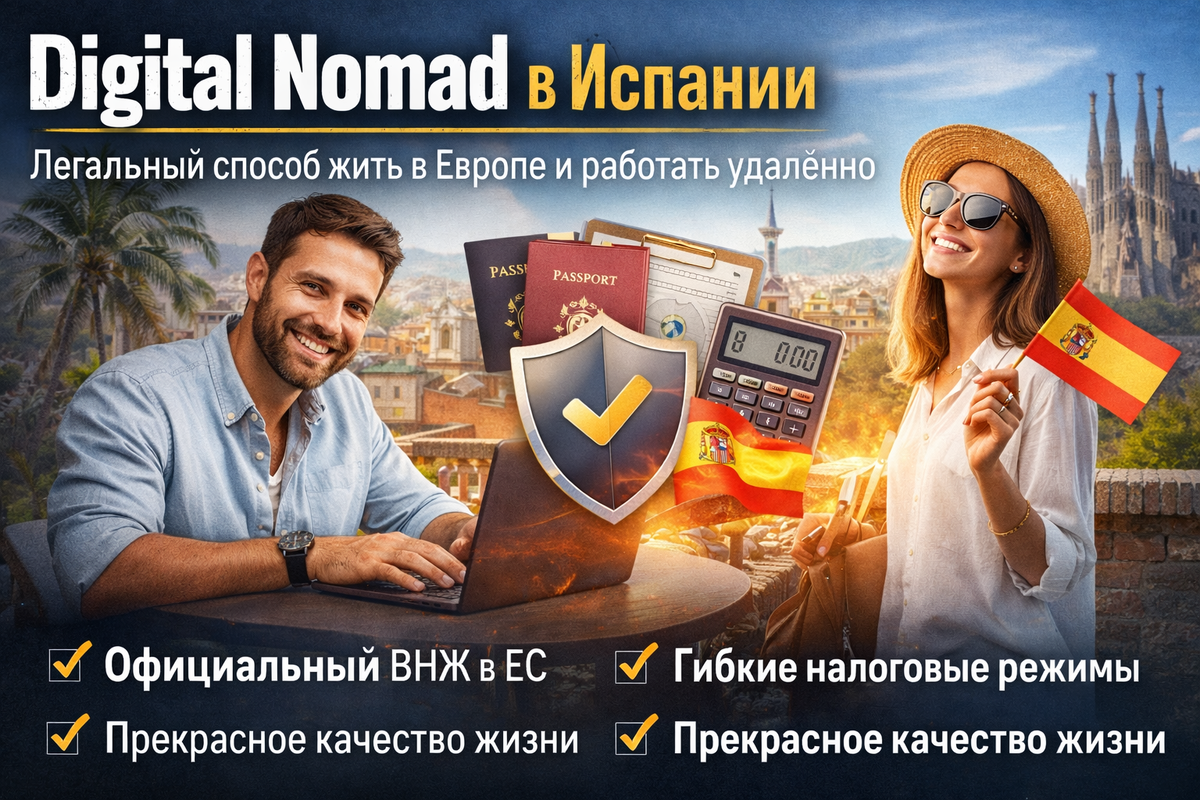 Резиденция на 3 года в Испанию Digital Nomad