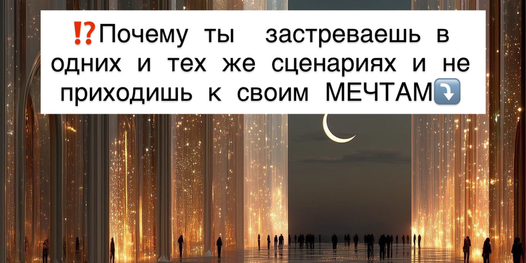 ⁉️Почему ты застреваешь в одних и тех же сценариях и не приходишь к своим МЕЧТАМ⤵️