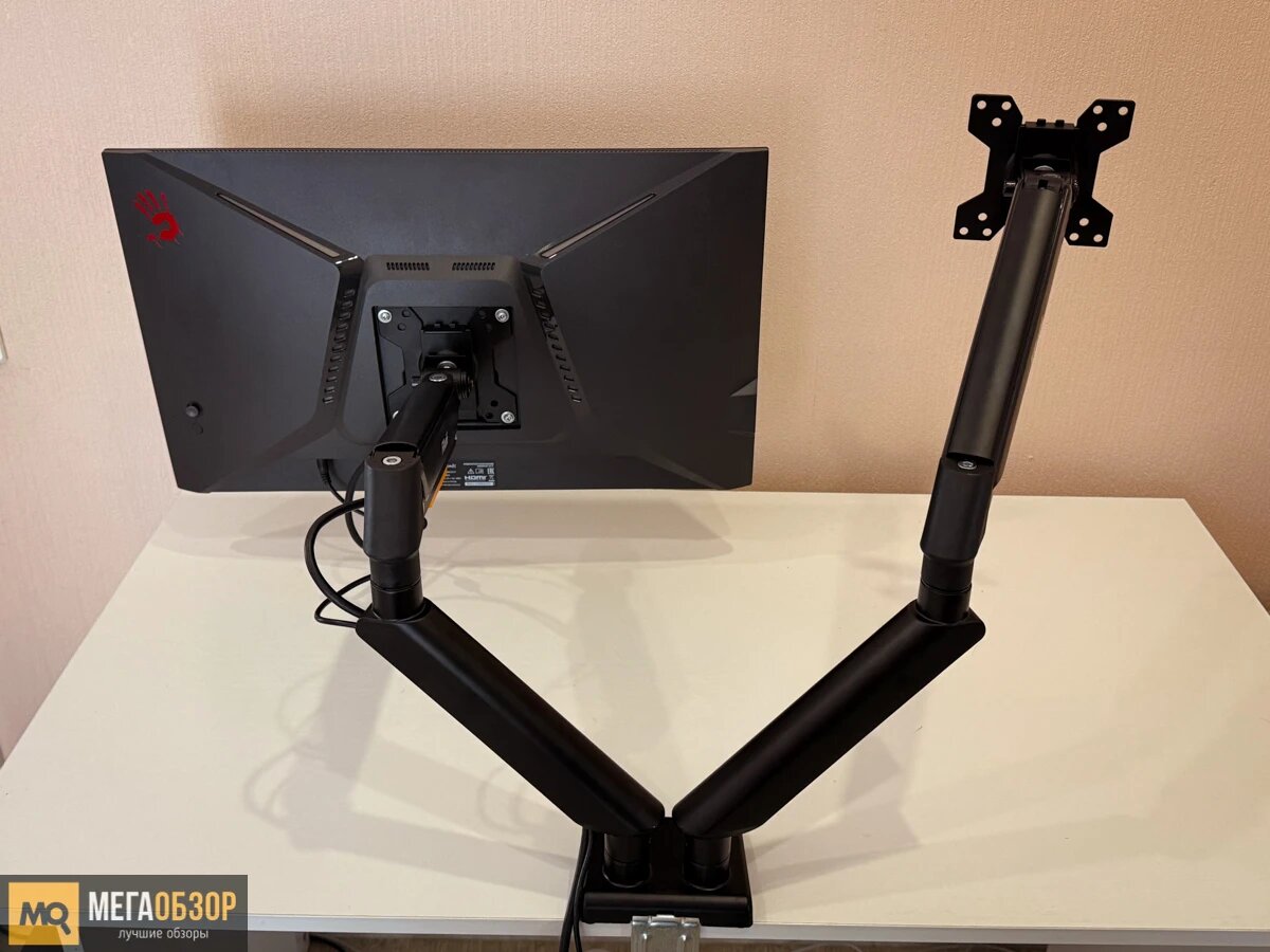    Обзор Filum FL-DMG002DB. Настольный кронштейн на два монитора MegaObzor.com