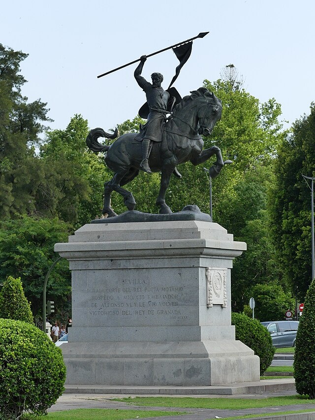Памятник Эль Сиду. Севилья, Андалусия, Испания. Фото из свободных источников в Интернете.
