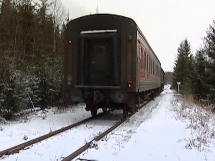    поезд рельсы вагон зима