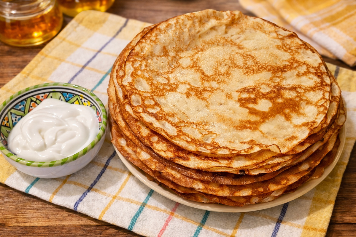 Блины на молоке и газировке