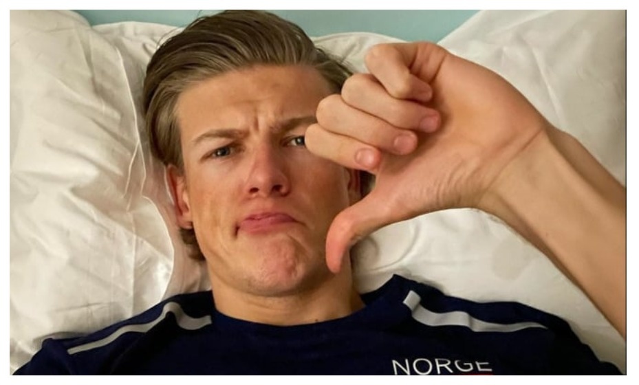    Клебо попал в больницу из-за укуса осы. Фото: соцсети Йоханнеса Клебо