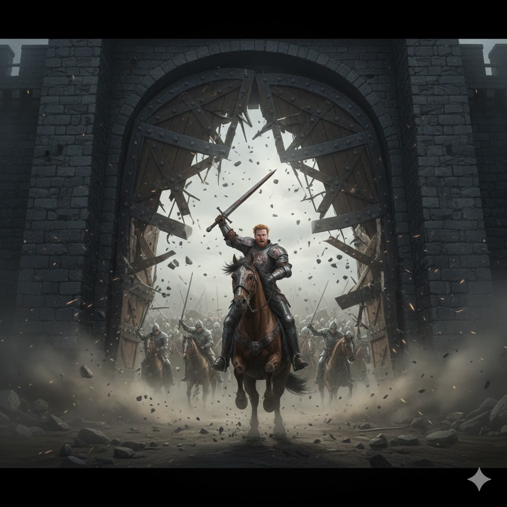 "Прорыв Цепи: Крах инфернальных затворов", иллюстрация создана сетью Джемини