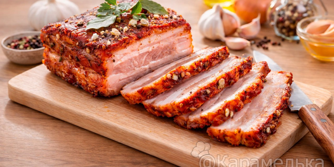 Сало в луковой шелухе- старинный деревенский способ