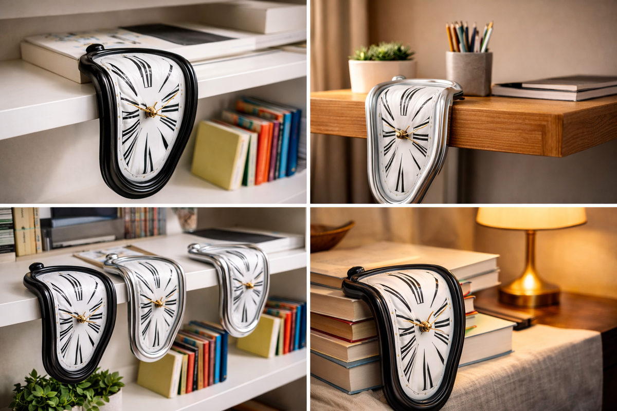 Сюрреалистичные часы, создающие эффект «растекающегося времени»