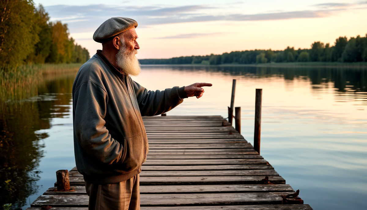 Странный мужик решил нас напугать или предостеречь.
