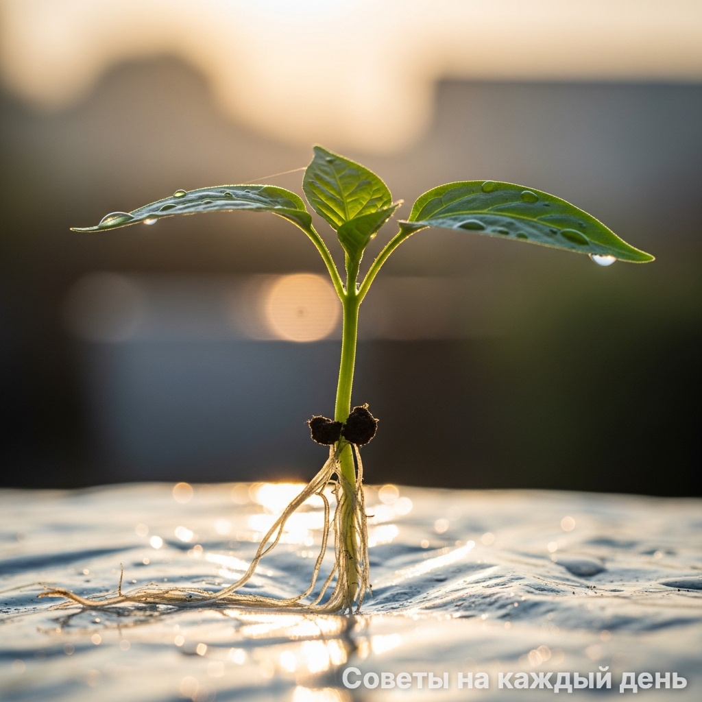 Метод "пеленок" позволяет корням перца осваивать весь объем грунта без стресса при пересадке.