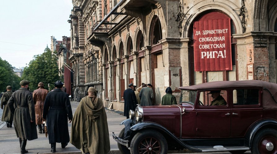 Рига в первые дни после освобождения, 1944 год
