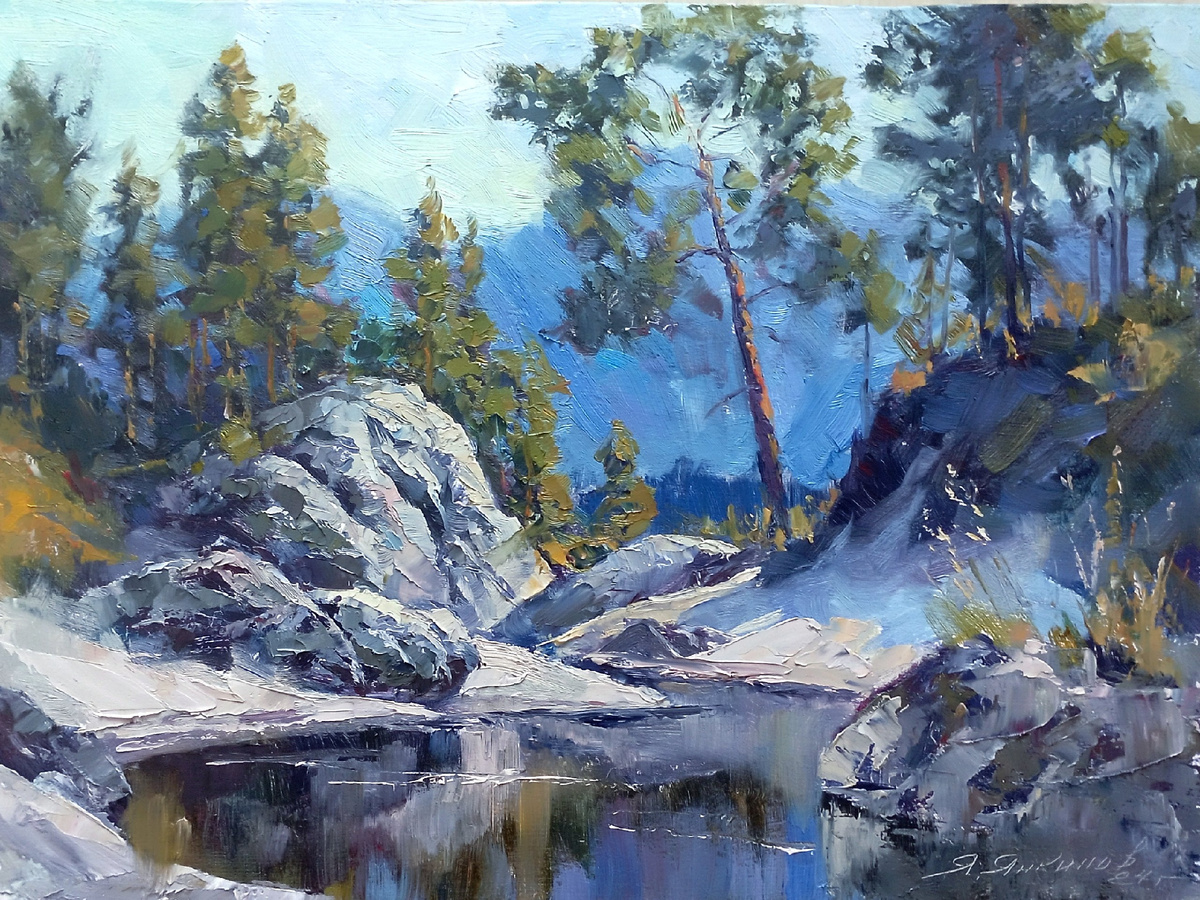 Протока Катуни. Кедровый остров. Яков Янкинов