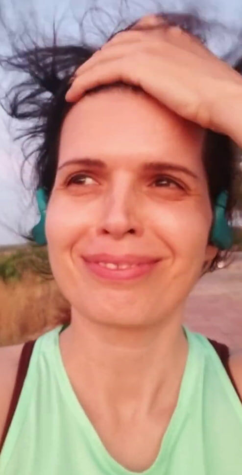 на пробежке