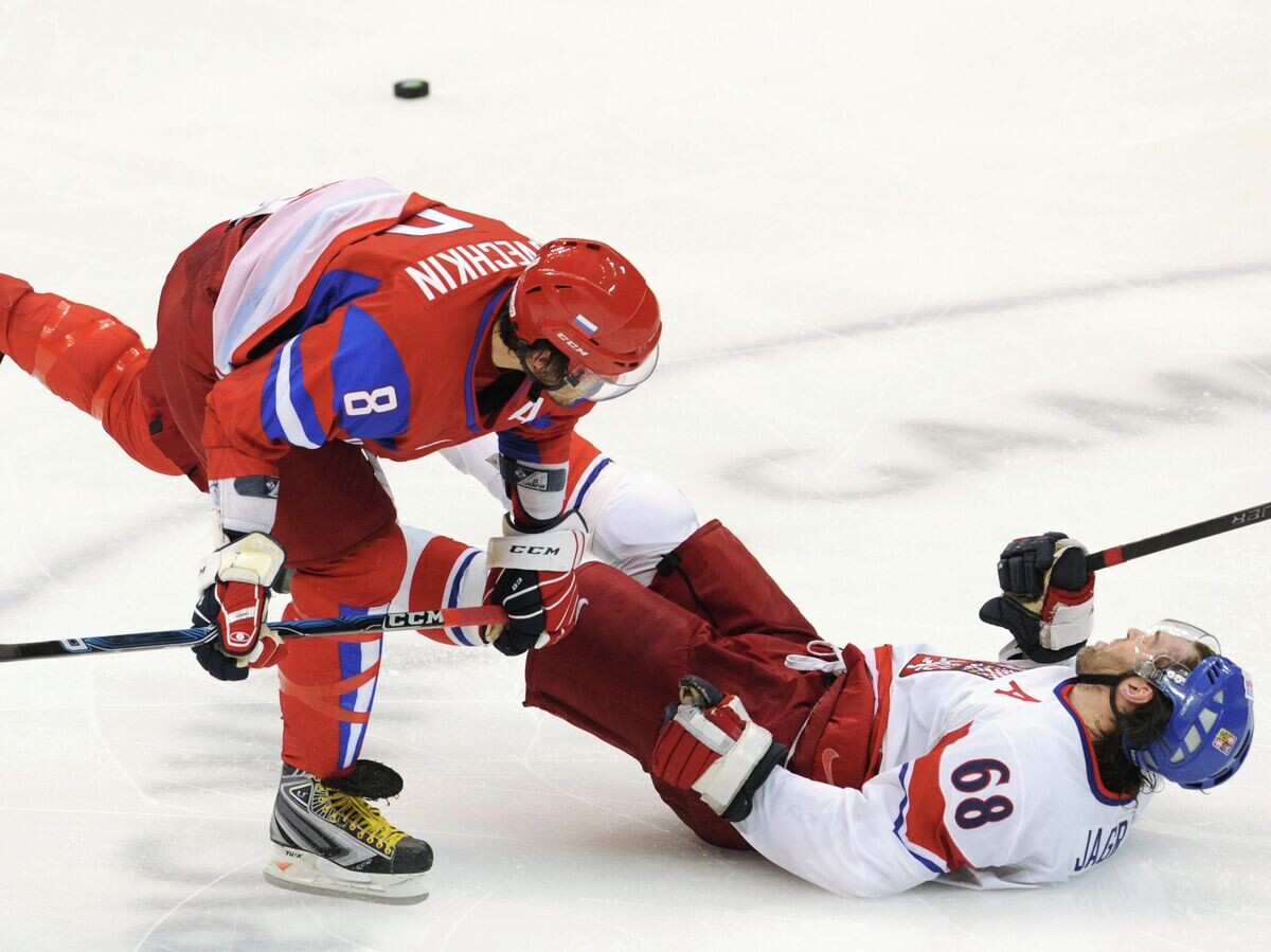    Александр Овечкин и Яромир Ягр (слева направо) | © РИА Новости / Владимир Баранов