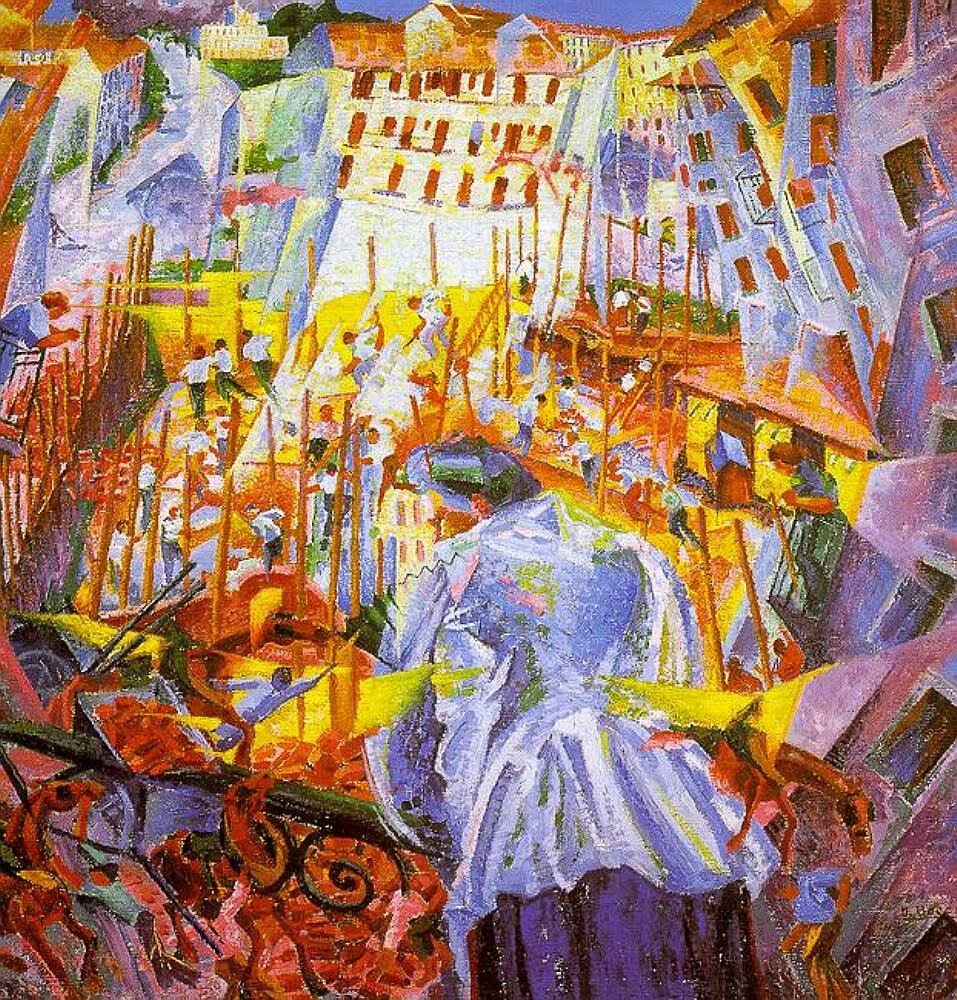 Умберто Боччони. Улица входит в дом, 1911
