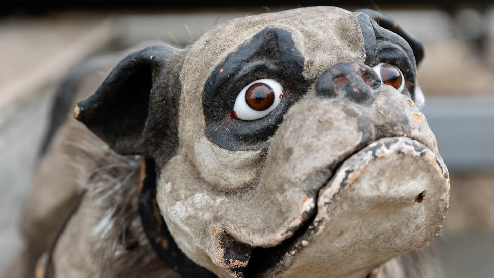 Французский бульдог, фирма Roullet & Decamps, 1890-е.📷Фото: Собрание Дианы Панской