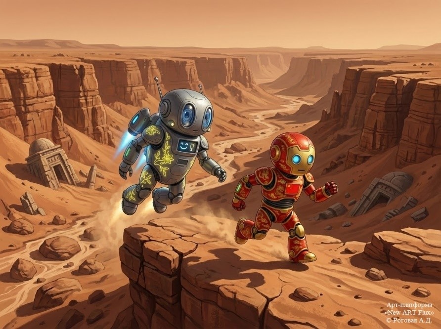 «Космическая одиссея Синерсиса и Тяньлу. Исследование Марса», автор и иллюстратор Алена Дмитриевна Роговая