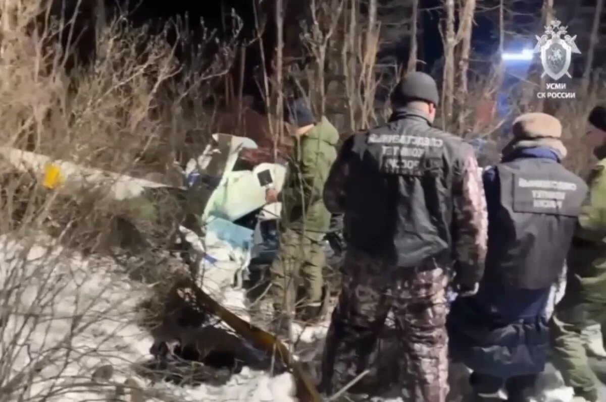    Появились новые кадры с места крушения вертолета Robinson в Приамурье