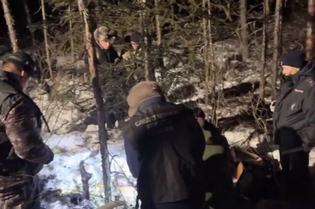    Фото: СК России/ Кадры с места крушения вертолета в Амурской области